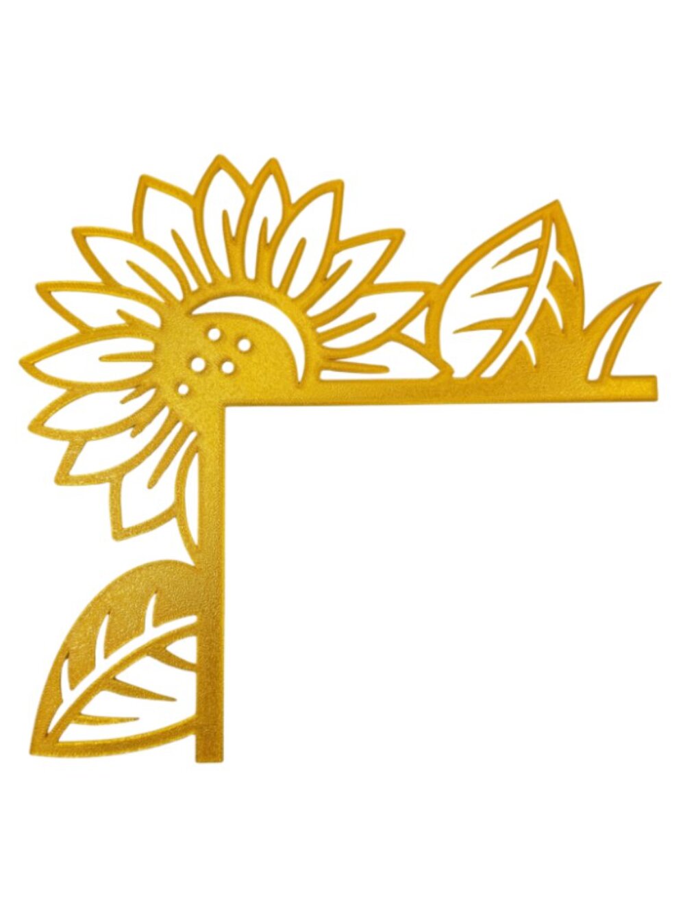 New 3D Printed 9" Golden Sunflower Leaves Door Corner Topper Summer Fall Decor